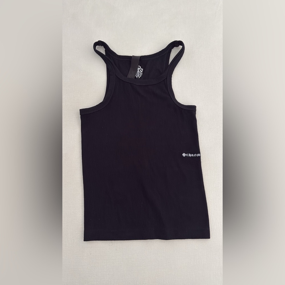 CHROME HEARTS SIZE SMALL Black Tank Top